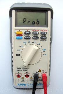 Реакция мультиметра APPA 107N на неправильное подключение измерительных щупов (Beep Guard).