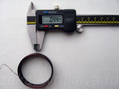 Диаметр провода (по лаку) сгоревшей катушки. D = 0,44 мм.